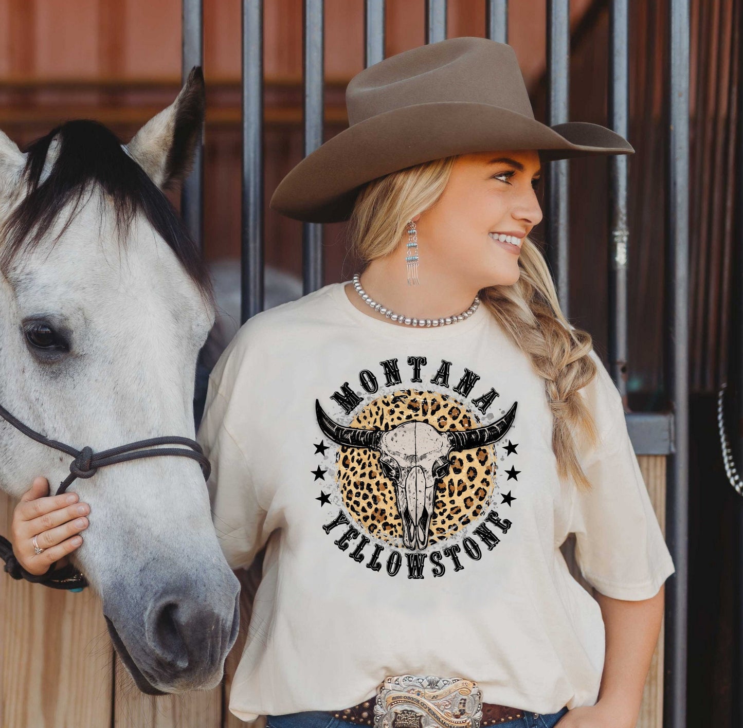 DTF Transfer Yellowstone Montana Western Style