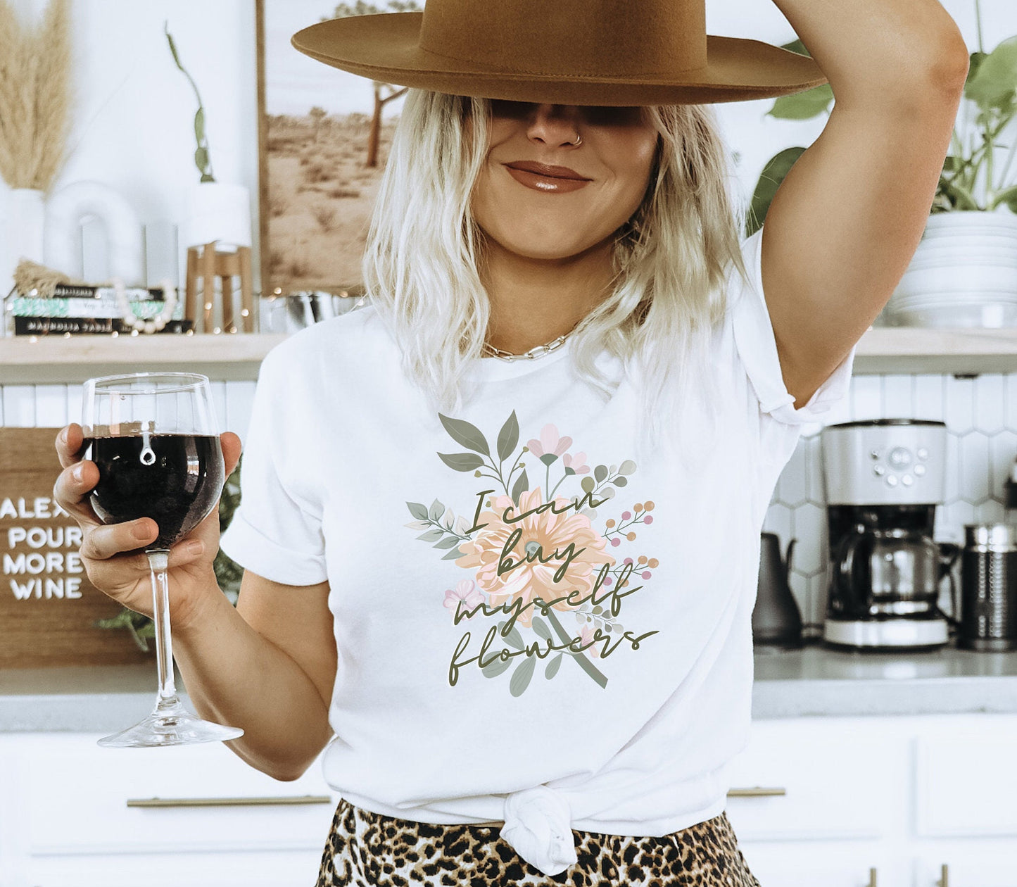 DTF Transfer I Can Buy Myself Flowers , Inspirational T Valentine's Day , Self Love , Trendy Hoodie Popular , Wavy Stacked