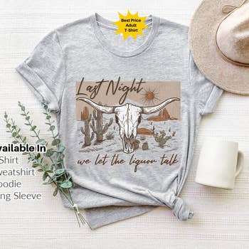 Country Talk Liquor T-shirt Sweatshirt Combo .