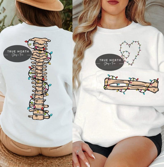 Sweatshirt or T-Shirt   Christmas Spine Sleeves offered .