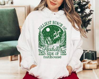 Sweatshirt Hoodie T-Shirt Christmas Jolliest Bunch Of Assholes Comes In 6 Colors