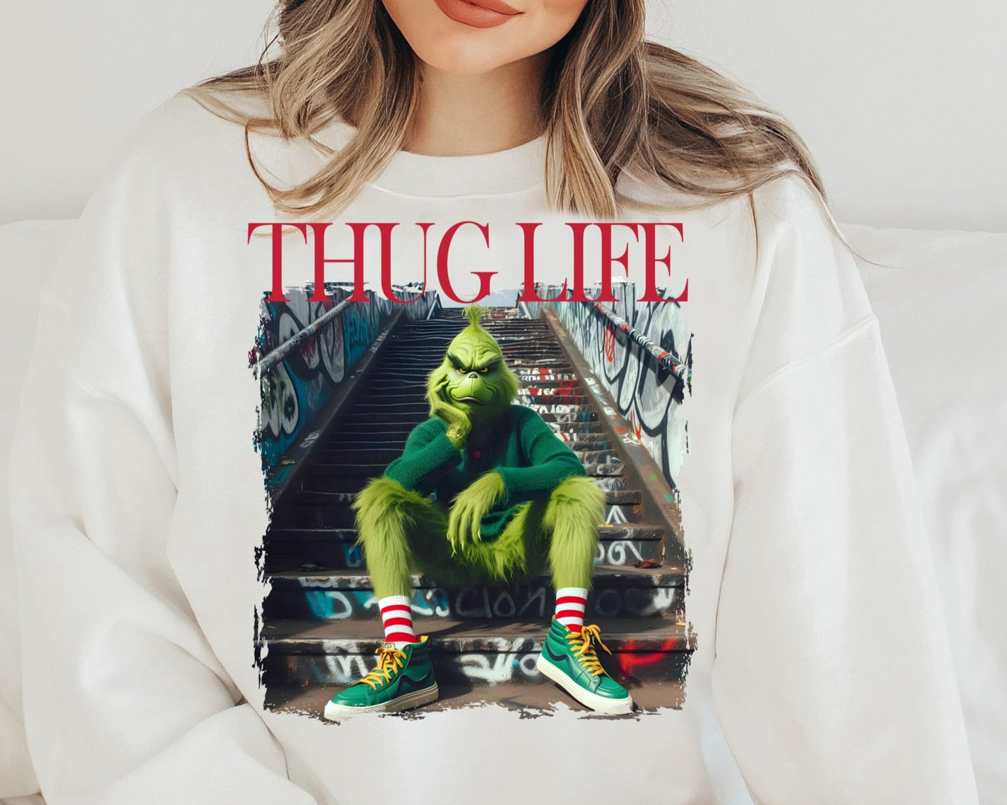 DTF Transfer Christmas Thug Life Grinchy