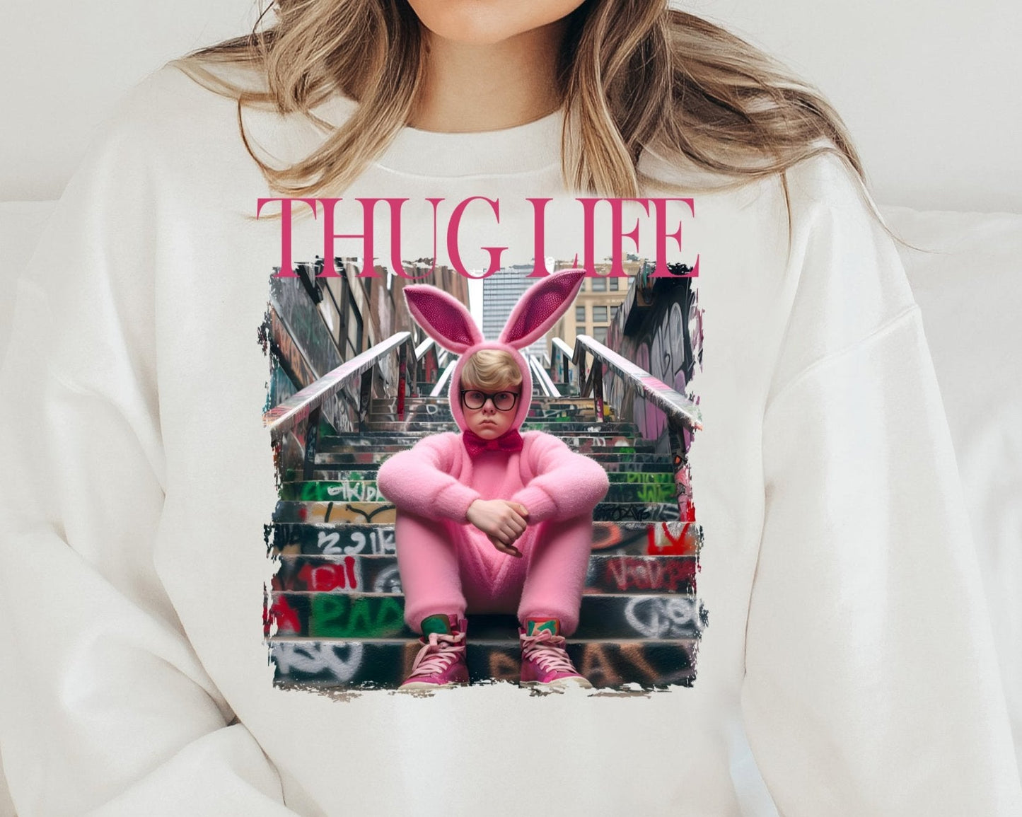 Sweatshirt Hoodie T-Shirt Christmas Thug Life Christmas Story