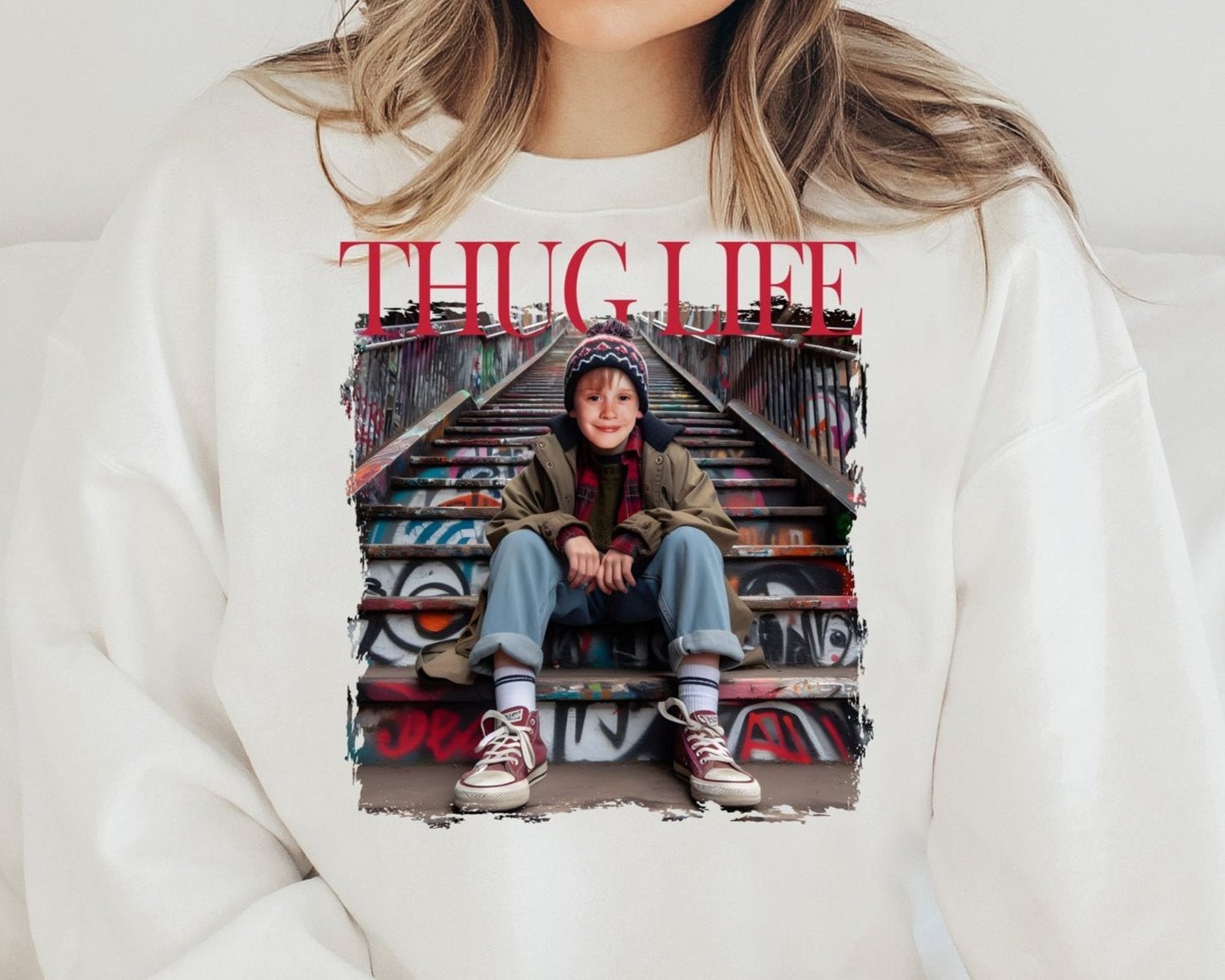 Sweatshirt Hoodie T-Shirt Christmas Thug Life KEVIN