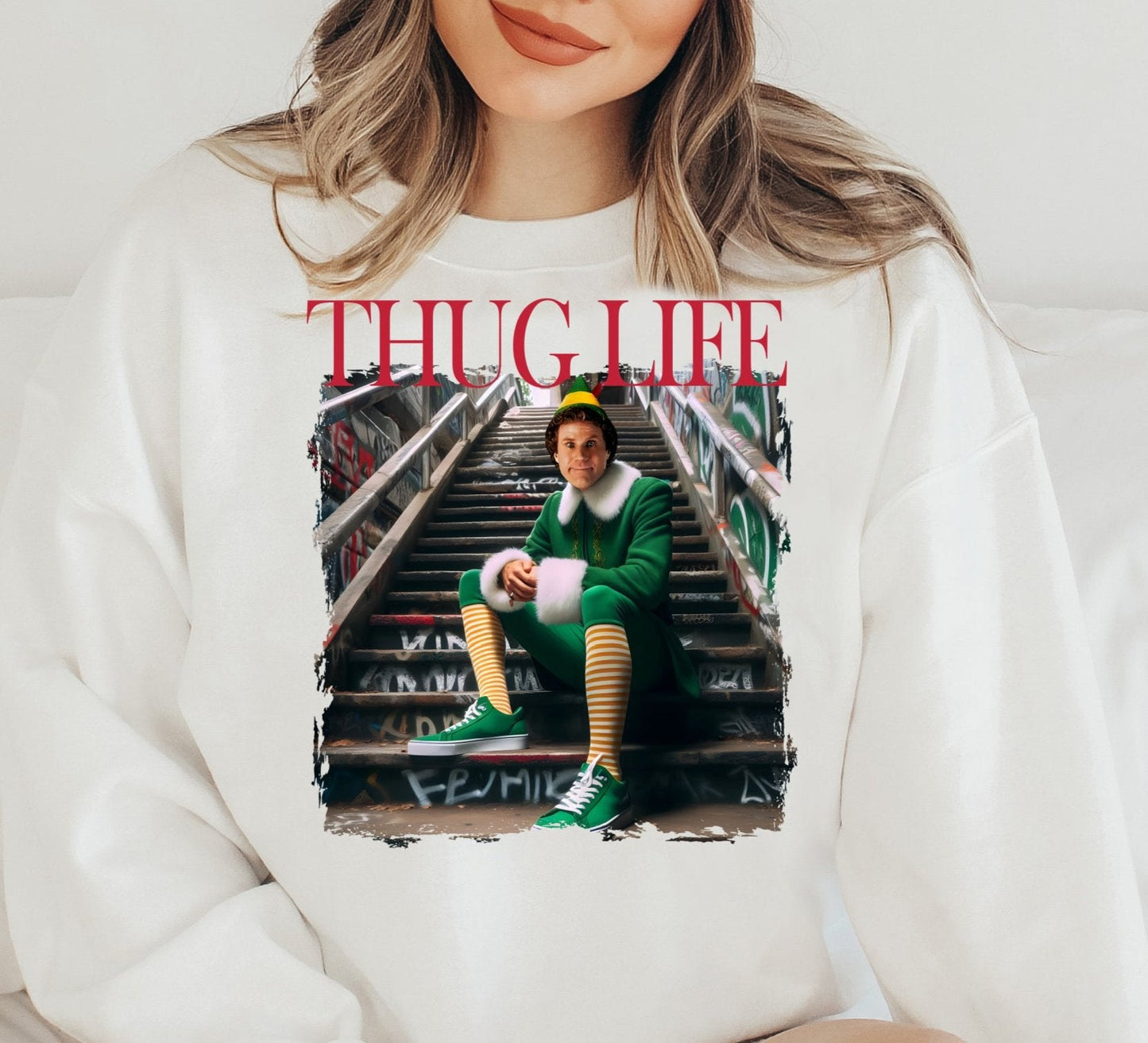 Sweatshirt Hoodie T-Shirt Christmas Thug Life Buddy