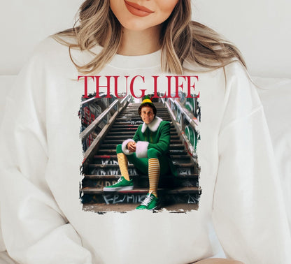 Sweatshirt Hoodie T-Shirt Christmas Thug Life Buddy