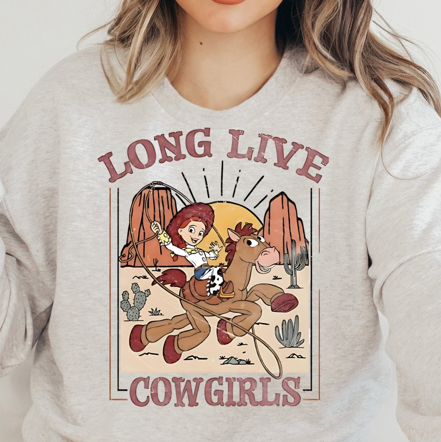 DTF Transfer Country Long Live Cowgirls  Vintage Jessie Lady