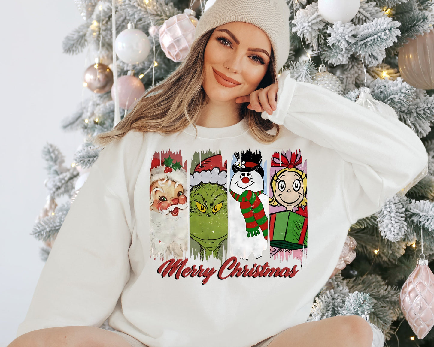 Sweatshirt Hoodie Or T-Shirt Christmas Vintage Merry Christmas