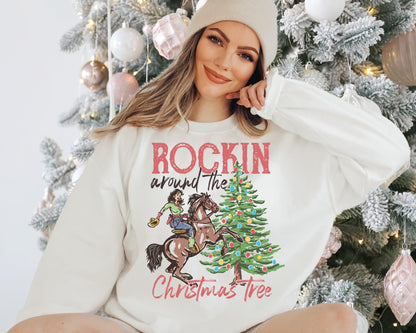 Sweatshirt Hoodie Or T-Shirt Christmas  Rockin Around Christmas Tree