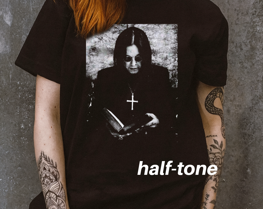 DTF Transfer Half-Tone Ozzy Bible