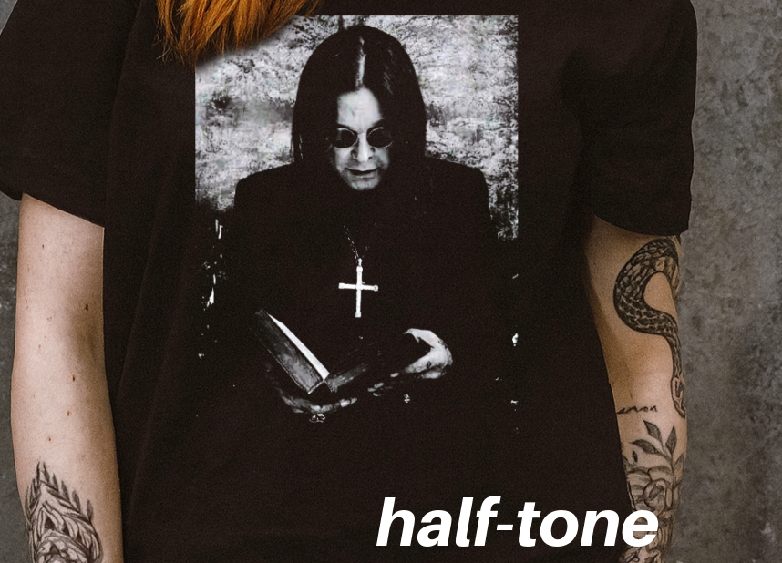 DTF Transfer Half-Tone Ozzy Bible