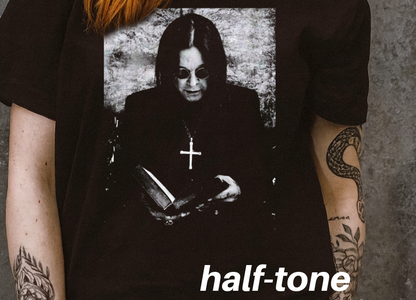 DTF Transfer Half-Tone Ozzy Bible