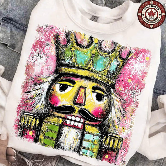 Sweatshirt Hoodie Crewneck Colorful Nutcracker Christmas