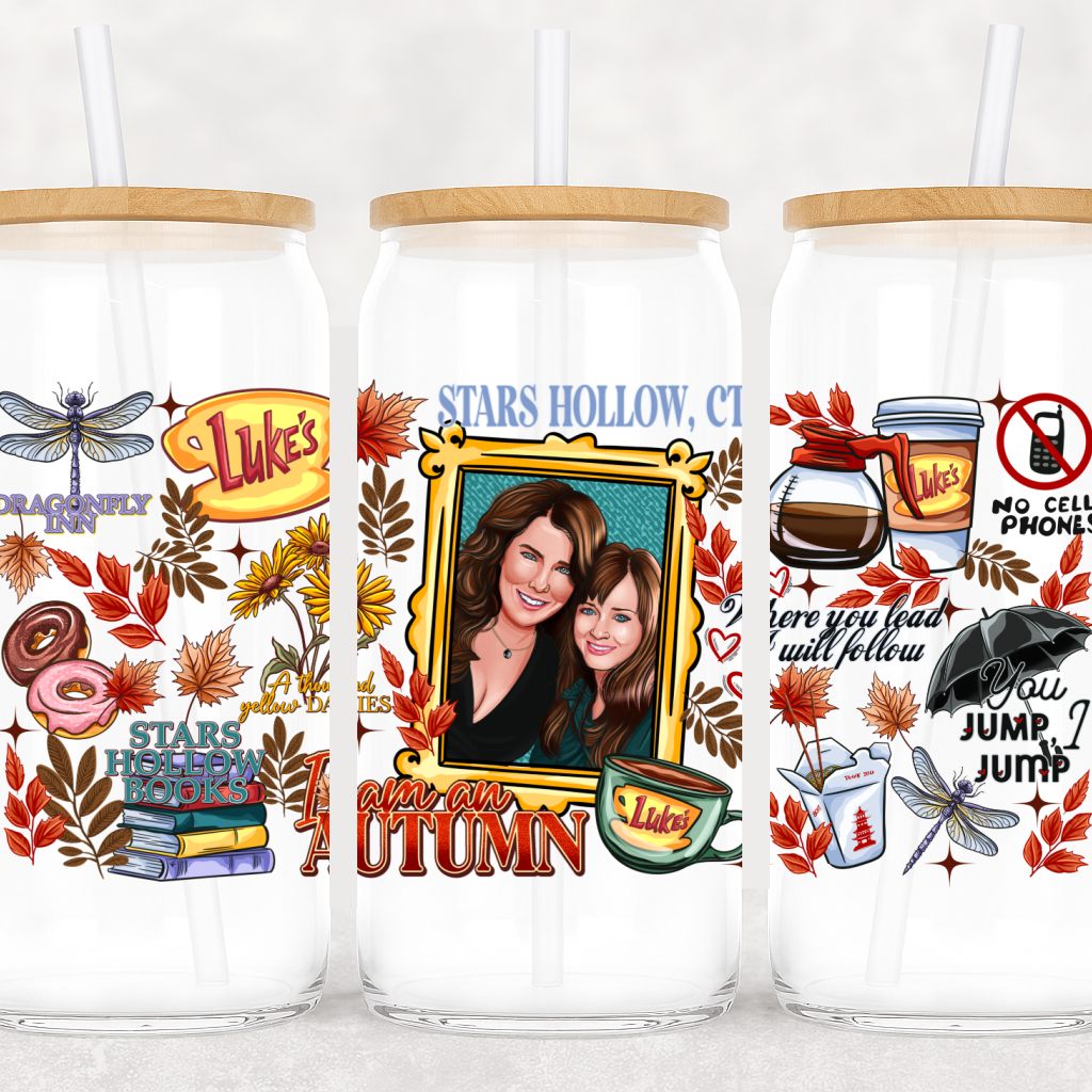 UV-DTF Luke’s Stars Hollow Wrap – Gilmoree Girls Autumn Theme with Coffee
