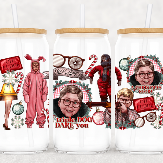 UV-DTF A Christmas Story Wrap – Ralphie, Bunny Suit, Leg Lamp