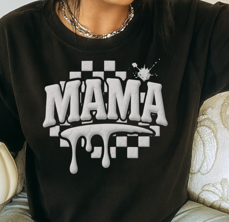 DTF Transfer Mama Drip Puff Effect