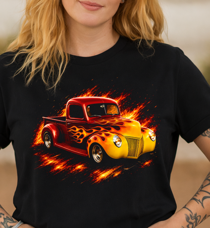 DTF Transfer Halftone 1940_1941 Ford Pickup Hot Rod
