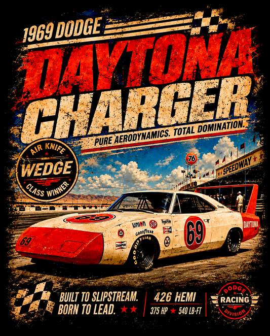 DTF Transfer Halftone - 1969 Dodge Charger Daytona