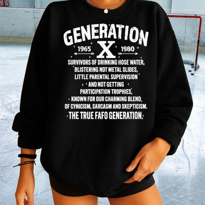 T-Shirt Crewneck Generation X 1965–1980 Vintage Statement