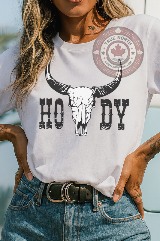 Sweatshirt Hoody – Howdy Western Skull Design
