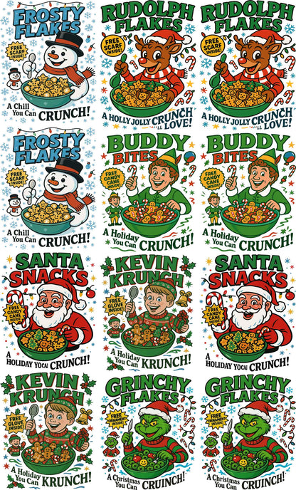 Premade Gangsheets DTF Cereal Christmas Characters