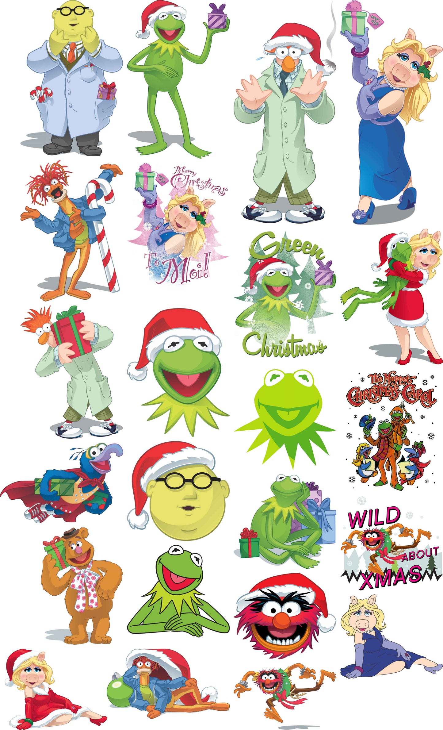 Premade Gangsheet DTF Transfers Mu-ppets Christmas