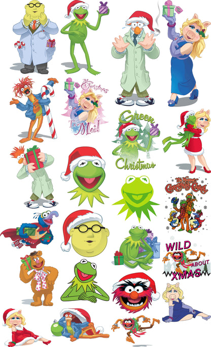 Premade Gangsheet DTF Transfers Mu-ppets Christmas