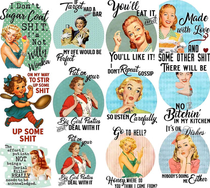 Premade Gangsheets DTF 60's -70's Comedy