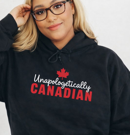 DTF Transfer Unapologetically Canadian Maple Leaf Patriotic