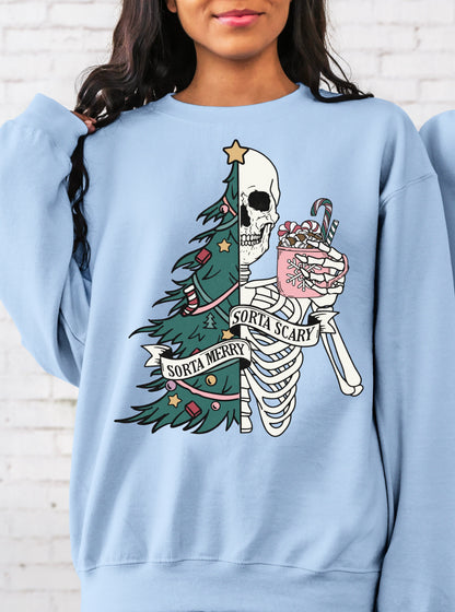 Sweatshirt Crew Hoodie Or T-Shirt  Christmas Sorta Merry