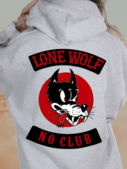 Sweatshirt Hoodie T-Shirt Gear Head Lone Wolfe No Club