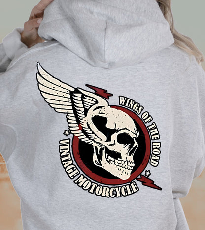 Sweatshirt Hoodie T-Shirt Gear Head Wings Of The Road Vintage