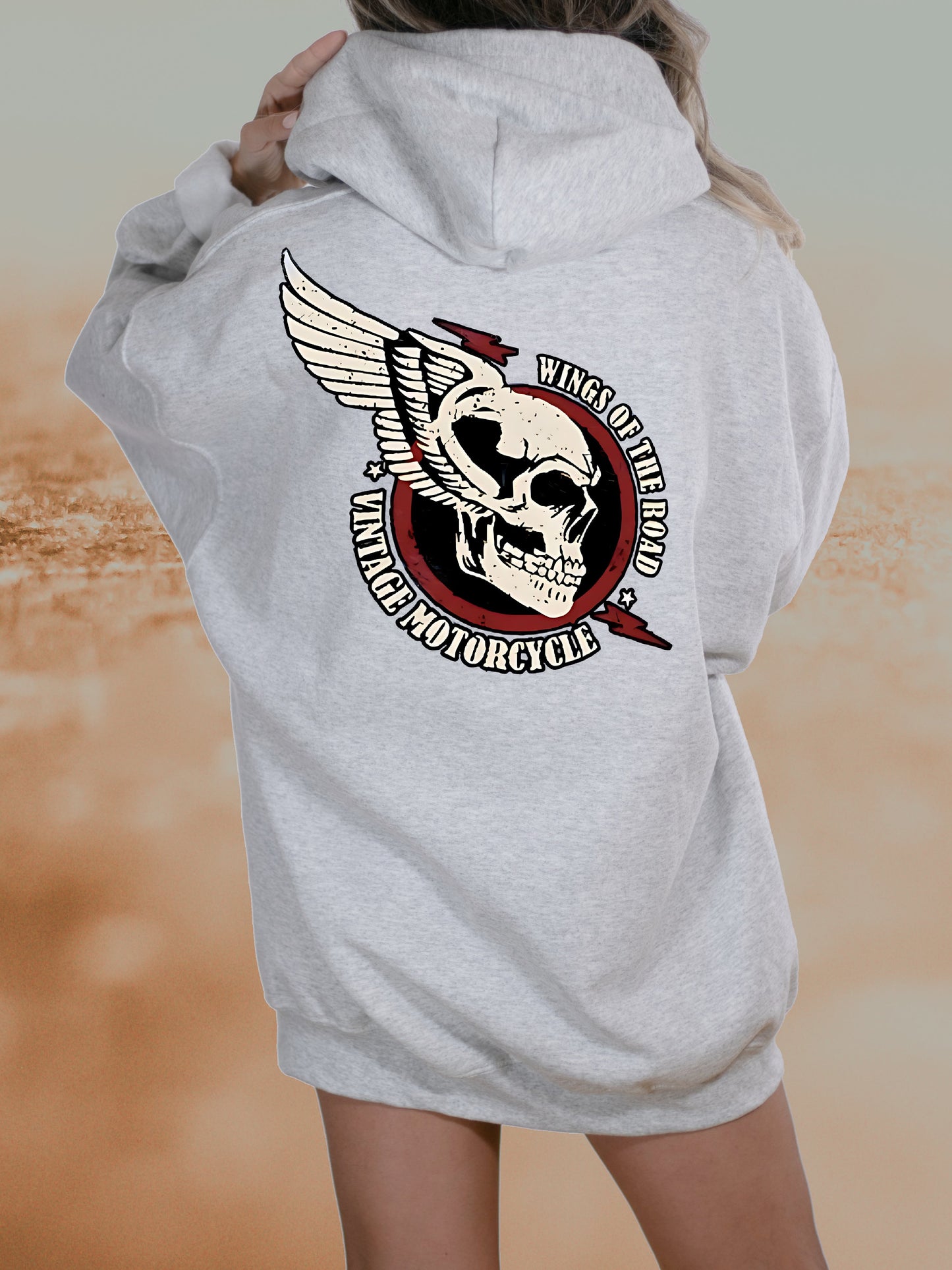 Sweatshirt Hoodie T-Shirt Gear Head Wings Of The Road Vintage