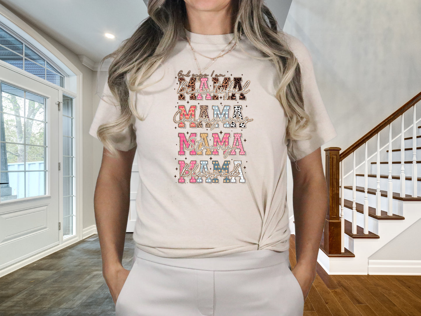 T-Shirt Sweatshirt Hoodie Beautiful Mama Strong & Blessed Design