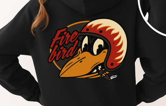 DTF Transfer – Firebird Helmet Retro Hot Rod Design