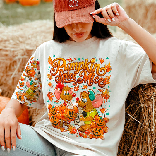 T-Shirt Crewneck Hoody  Cozy Fall Pumpkin Spice Mice