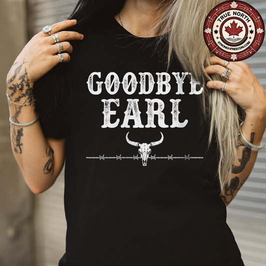 DTF Transfer – Goodbye Earl Western Skull Design