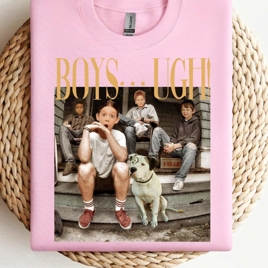 Sweatshirt T-Shirt Crewneck - Boys... Ugh! Nostalgic Fun Design