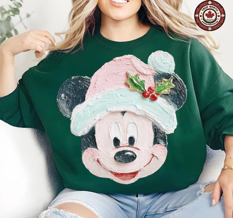 Sweatshirt Hoody – Christmas Oil Paint Effect