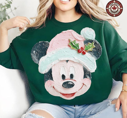 Sweatshirt Hoody – Christmas Oil Paint Effect