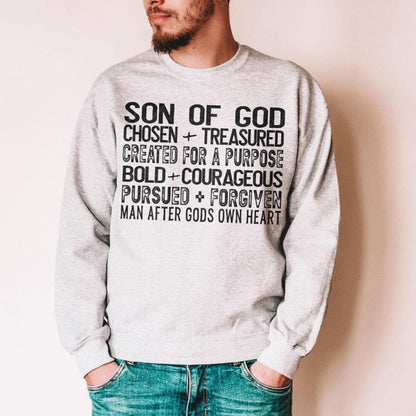 T-Shirt Sweatshirt Crew Son of God - Bold Christian Statement Design