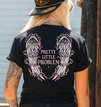 DTF Transfer Pretty Little Problem Angel Wings Chain Gothic