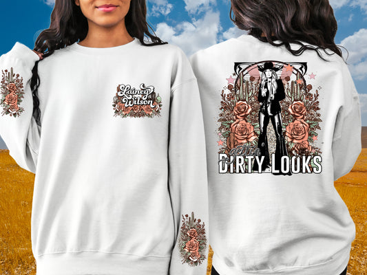 Lainey Wilson Dirty Looks Country T-Shirt or Sweatshirt - Country Music Inspired Apparel .