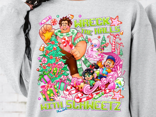 DTF Transfer – Wreck the Halls with Schweeetz (Holiday Candy Chaos Edition)