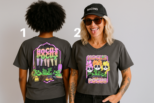 DTF Transfer Hocus Pocus Skull Witches Trio