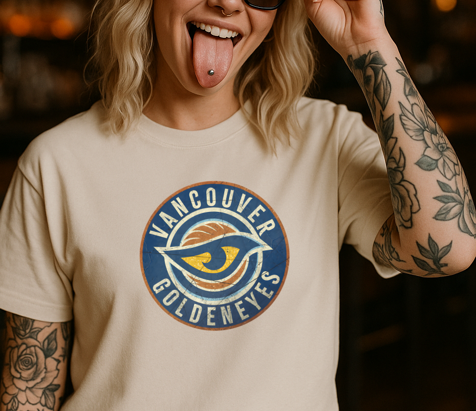 DTF Transfer Vancouver Golden  Retro Logo