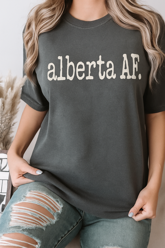 T-Shirt Hoodie Crewneck Alberta AF. Tee – Bold Statement Western Canada Design