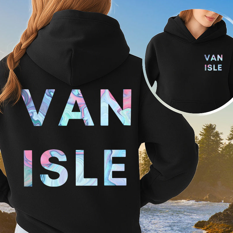 T-Shirt Hoodie Crewneck Van Isle – Marble Lettering Garment Design