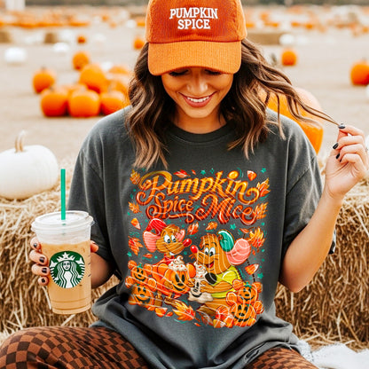 T-Shirt Crewneck Hoody  Cozy Fall Pumpkin Spice Mice