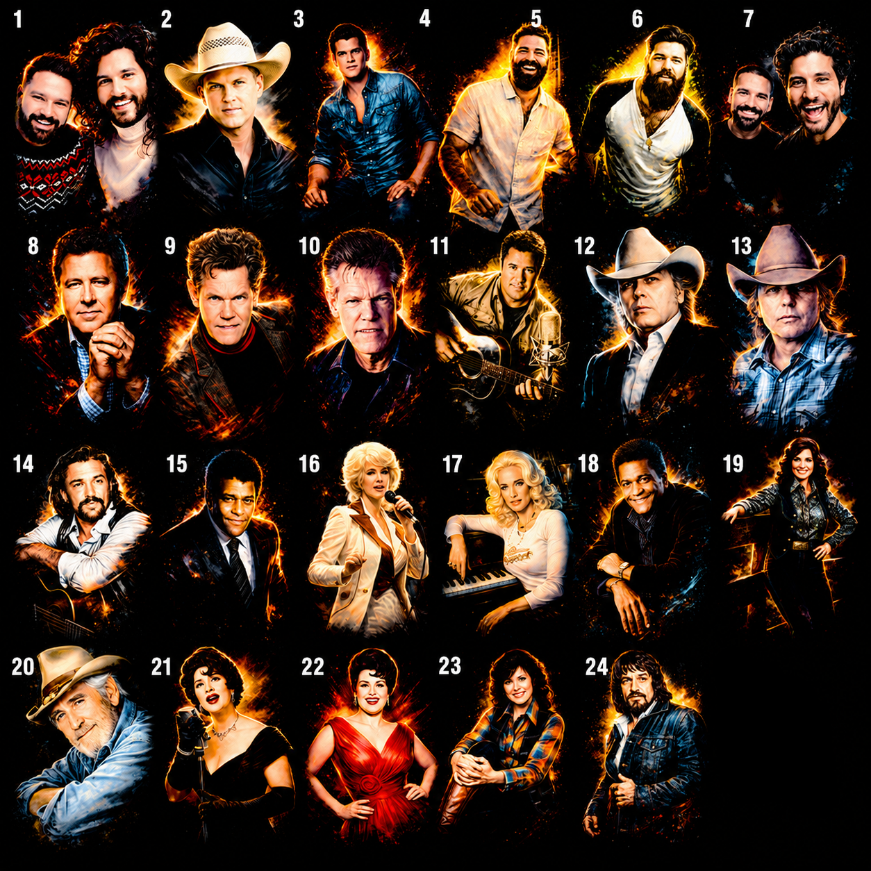DTF Transfer Halftone Country Pack – OVER  100 To Pick